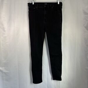 J.Crew Women's Size 32T 10" High-Rise Skinny Re-Imagined Black Denim Jeans‎